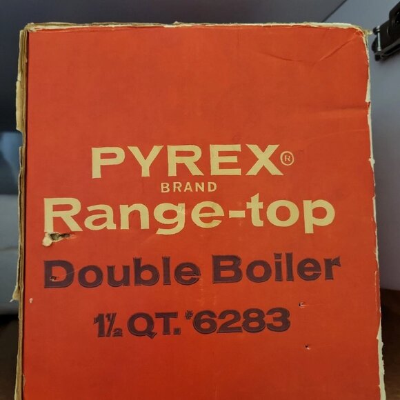 Vintage 1950's Pyrex Flameware 3pc Clear Glass Double Boiler SeComplete w/Lid - Picture 7 of 7